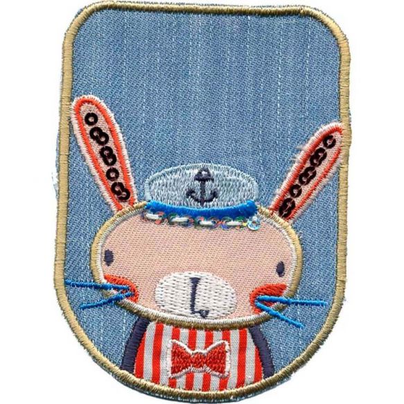 HKM iron-on Patch - Denim Bunny