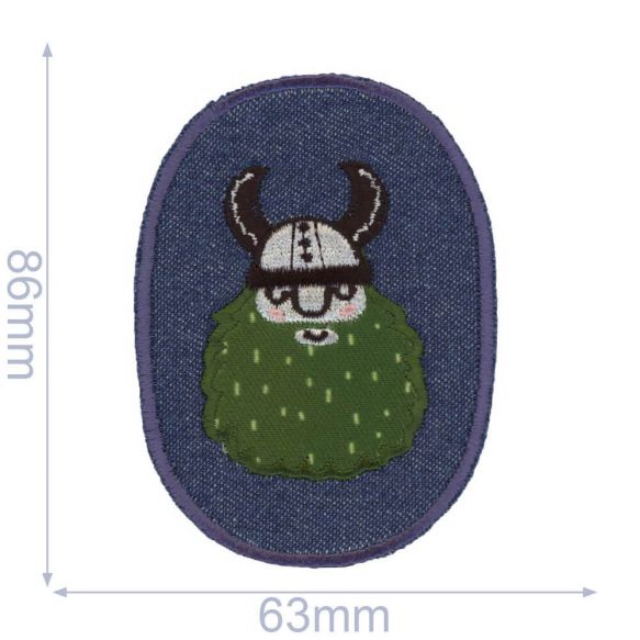 HKM iron-on patch - Denim Knee Patch Viking