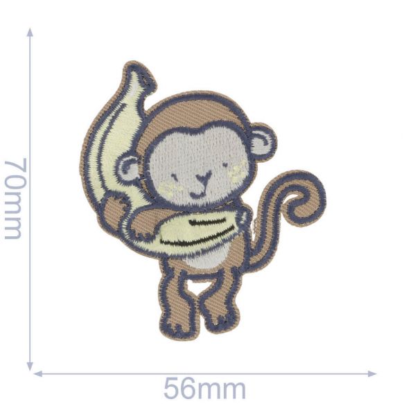 HKM iron-on patch - Monkey with Banana