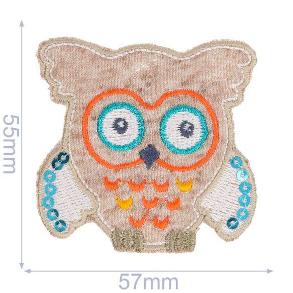 HKM Iron-on Patch - Brown Owl