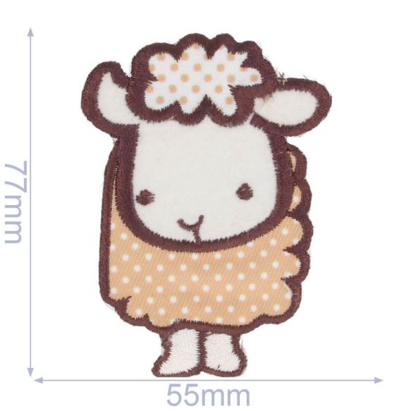 HKM iron-on Patch - Sheep with Dots