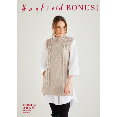 Hayfield Pattern 10608 Cable Tunic in Aran