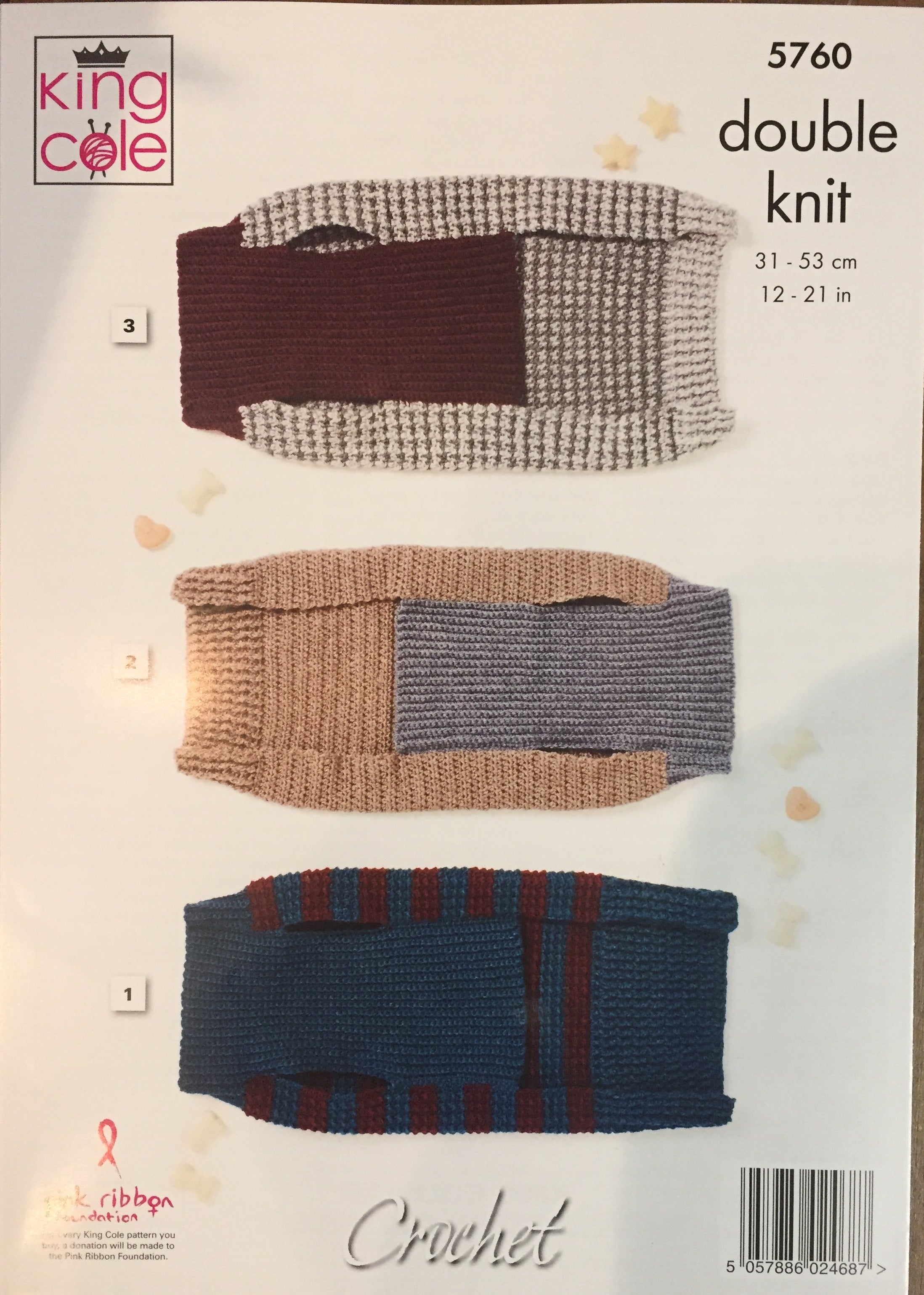 King Cole 5760 Crochet Dog Coats