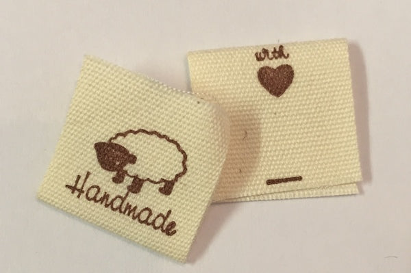 "Handmade" Cloth tags - Sheep