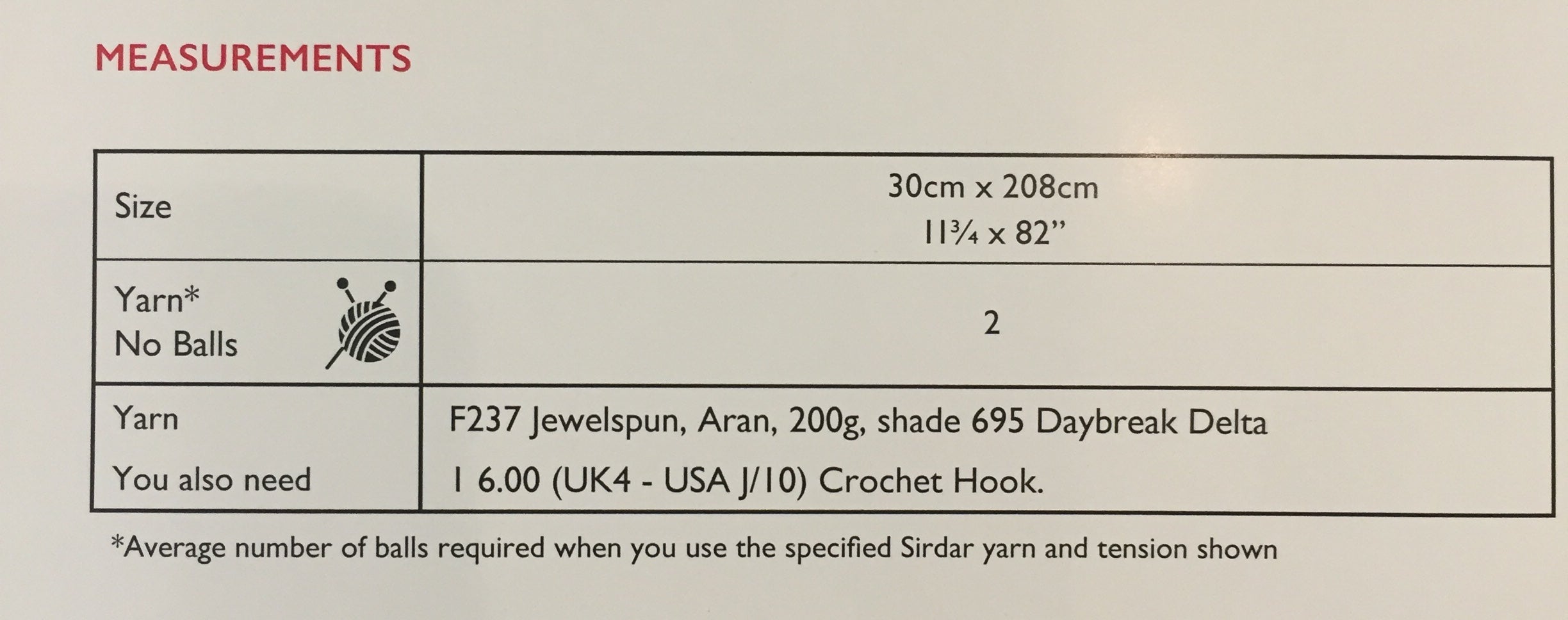 Sirdar Pattern 10289 Crochet Fringed Scarf in Jewelspun