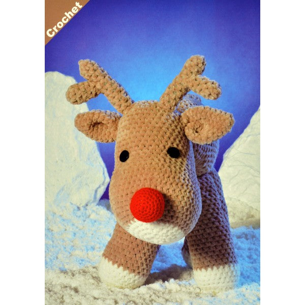 James C Brett Pattern JB405 Crochet Rudolph