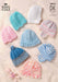 King Cole Pattern 2824 Baby Hats Newborn to 12 months