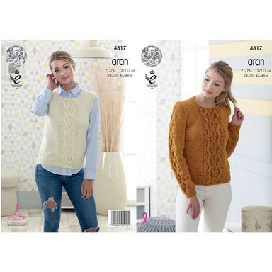 King Cole 4817 Jacket, Sweater and Gilet in Big Value Baby DK