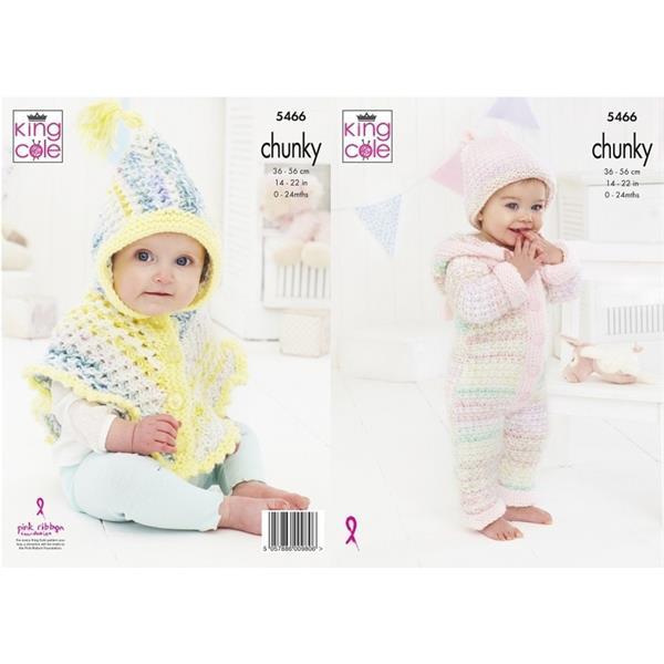 King Cole Pattern 5466 Baby Set in Comfort Cheeky Chunky and Comfort Chunky