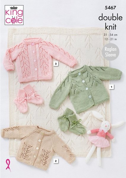 King Cole 5467 Cardigans, Blankets and Booties in Cottonsoft DK