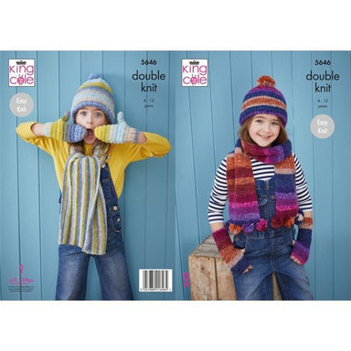 King Cole Pattern #5646 Accessories Knitted in Bramble DK