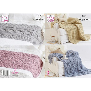 King Cole 5758 Blankets and Bed Runners in Rosarium Mega Chunky