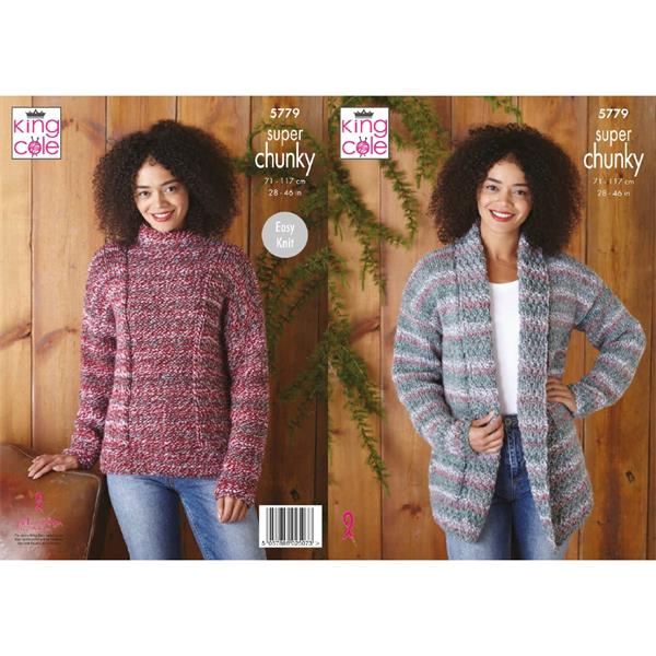 King Cole Pattern #5779 Jacket & Sweater in Christmas Super Chunky