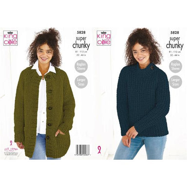 King Cole Pattern 5828 Jacket & Sweater in Timeless Super Chunky