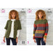 King Cole Pattern 5891 Sweater and Cardigan in Wildwood Chunky