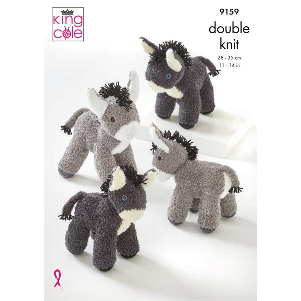 King Cole Pattern 9159 Donkeys in Truffle DK