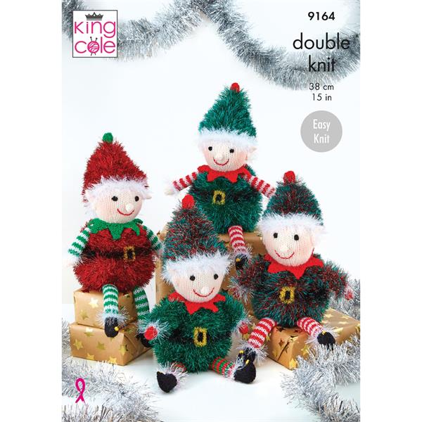 King Cole Pattern 9164 Playful Elves in King Cole Tinsel and DK