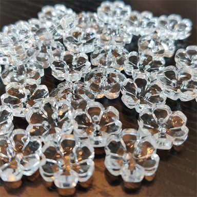 King Cole Clear Flower Shaped Buttons - 15mm