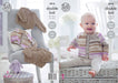 King Cole Pattern 4910 Baby Raglan Cardigan & Sweater knitted with Cherish & Cherished DK