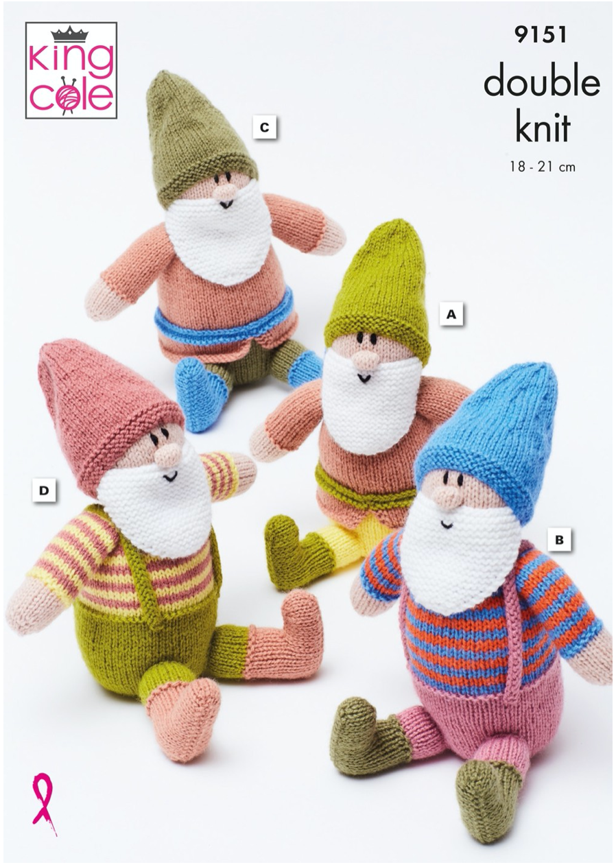 King Cole Pattern 9151 Gnomes in DK