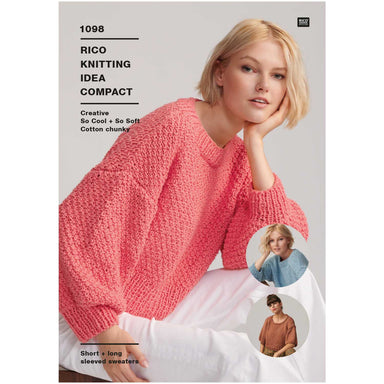 Rico Pattern 1098 Short and long sleeved sweaters in So Cool + So Soft Cotton Chunky