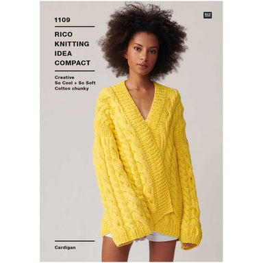 Rico Pattern 1109 Cardigan in So Cool + So Soft Cotton Chunky