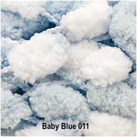 Rico Creative Pompon Print - baby blue 011