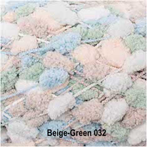 Rico Creative Pompon Print - beige green 032