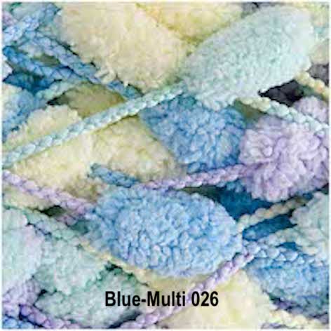 Rico Creative Pompon Print - blue multi 026