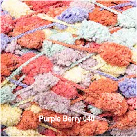 Rico Creative Pompon Print - purple berry 040