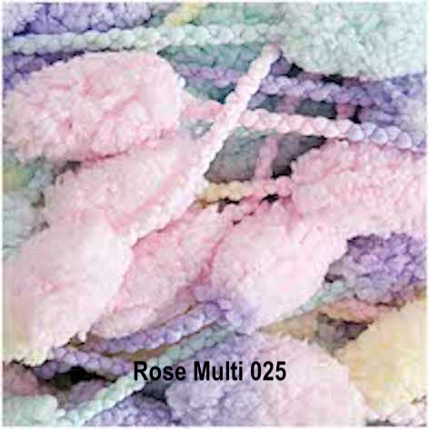 Rico Creative Pompon Print - rose multi 025