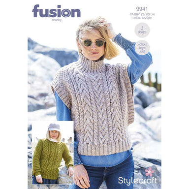 Stylecraft Pattern 9941 Ladies Tank & Sweater in Chunky