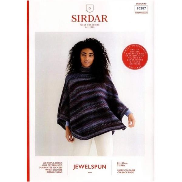 Sirdar Pattern #10287 Poncho in Jewelspun