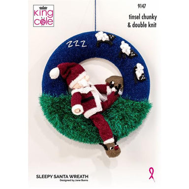 Sleepy Santa Wreath Yarn & Pattern Pack (Pattern 9147)