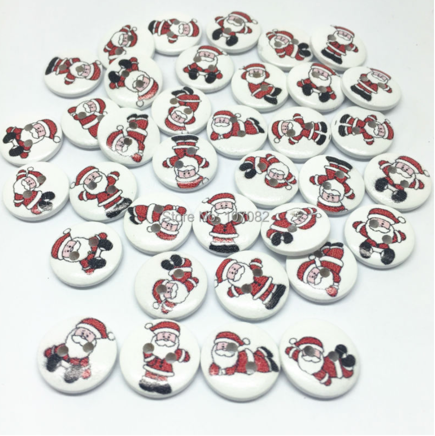 Santa Buttons 15mm