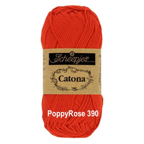 Scheepjes Catona 4 Ply Cotton - 25g - Poppy Rose 390