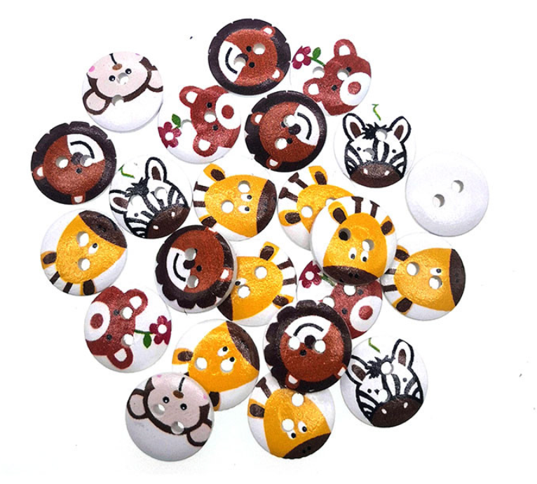 Animal Wooden Buttons