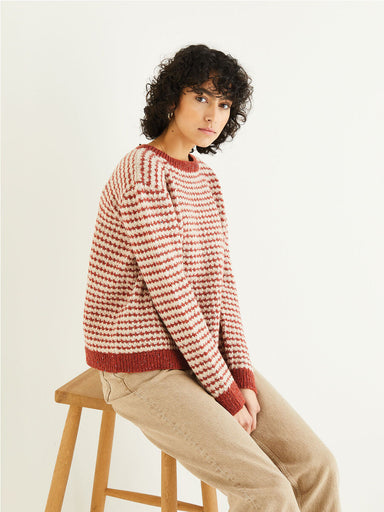 Sirdar Pattern 10296 Tweed Stitch Sweater in Haworth Tweed DK