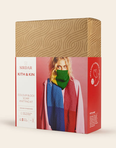 Sirdar "Kith & Kin" Colour Block Scarf Knitting Kit