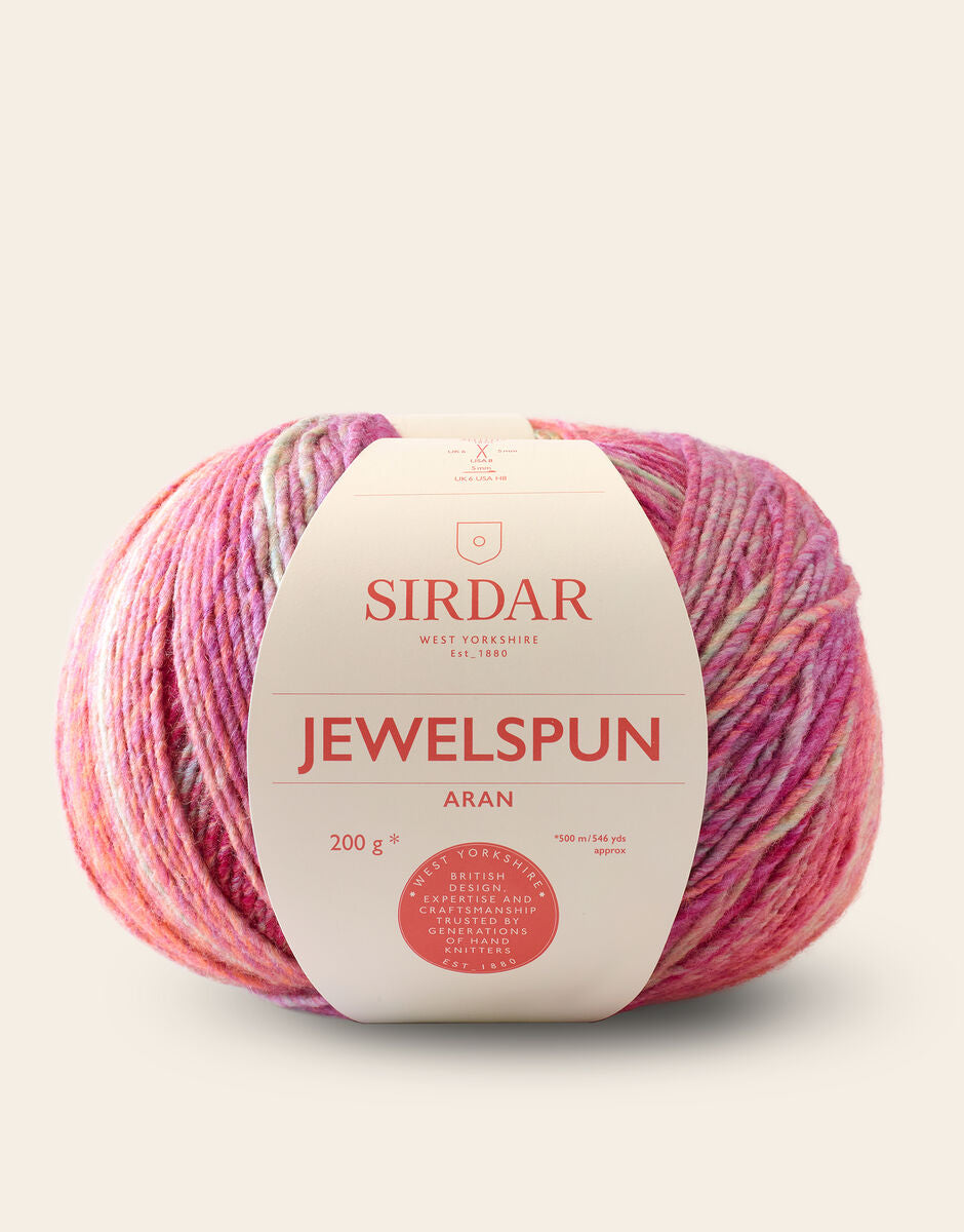 Sirdar Jewelspun Aran 200g - Glowing Garnet 848