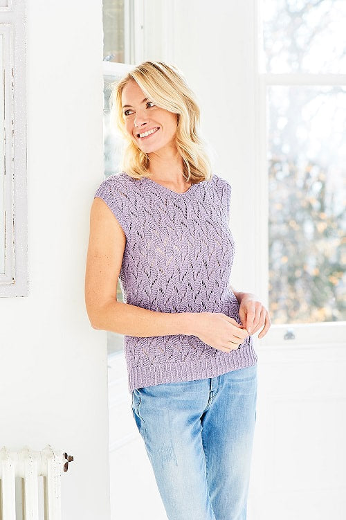 Stylecraft Pattern 9752 Ladies Twinset in Naturals Bamboo and Cotton