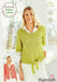 Stylecraft Pattern 9754 Ladies Tie top cardigan in Naturals Bamboo and Cotton