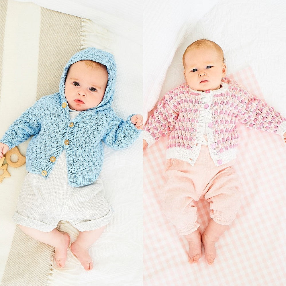 Stylecraft Pattern 9830 Babies Jackets in Naturals Bamboo and Cotton