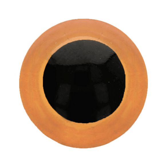 Animal Safety Eyes - 14mm - Orange - Per pair