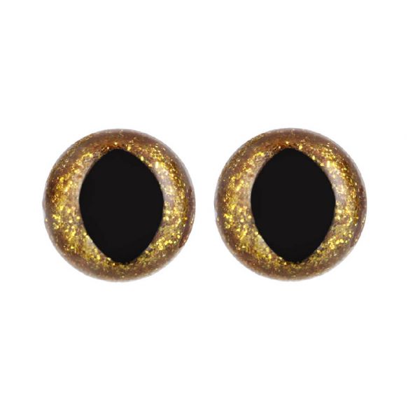 Opry Glitter Cat Eyes Two-Toned 15MM - Gold