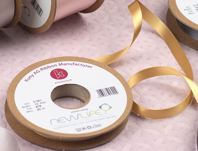 Satin Ribbon 7mm - Gold - Price per meter — Marias Wool Shop