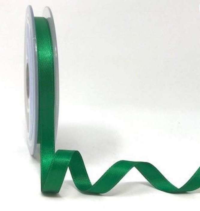 Satin Ribbon - Green - 8mm wide