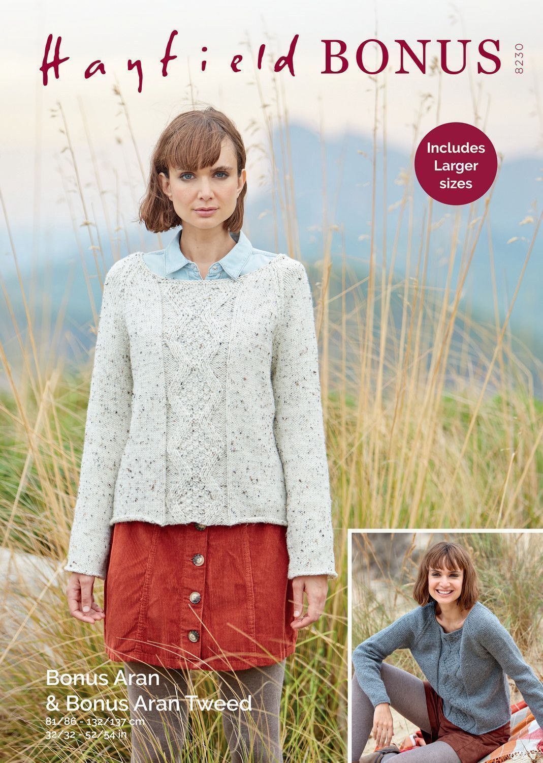 Hayfield Pattern 8230 Ladies Sweater in Aran