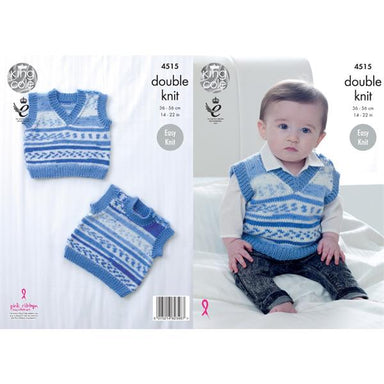 King Cole Pattern 4515 Slipovers in Cherish DK & Cherished DK