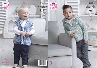 King Cole Pattern 5107 Boy's Sweater & Waistcoat in Comfort Kids DK